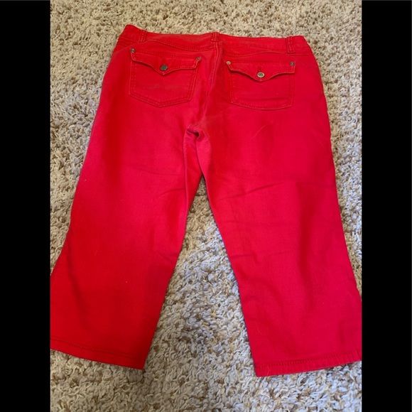 Vanilla Star Jeans red crop - Picture 2 of 4